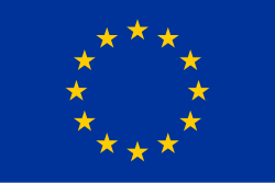 Көк фонда он екі алтын жұлдыздың шеңбері